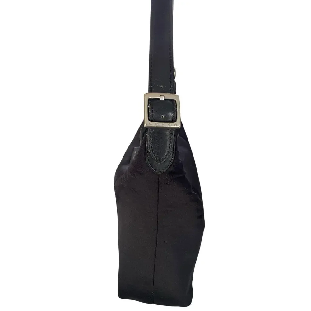 Coach Neo Crescent Shoulder Bag Hand Bag Black Neoprene Vintage Y2K 90s - Picture 9 of 16